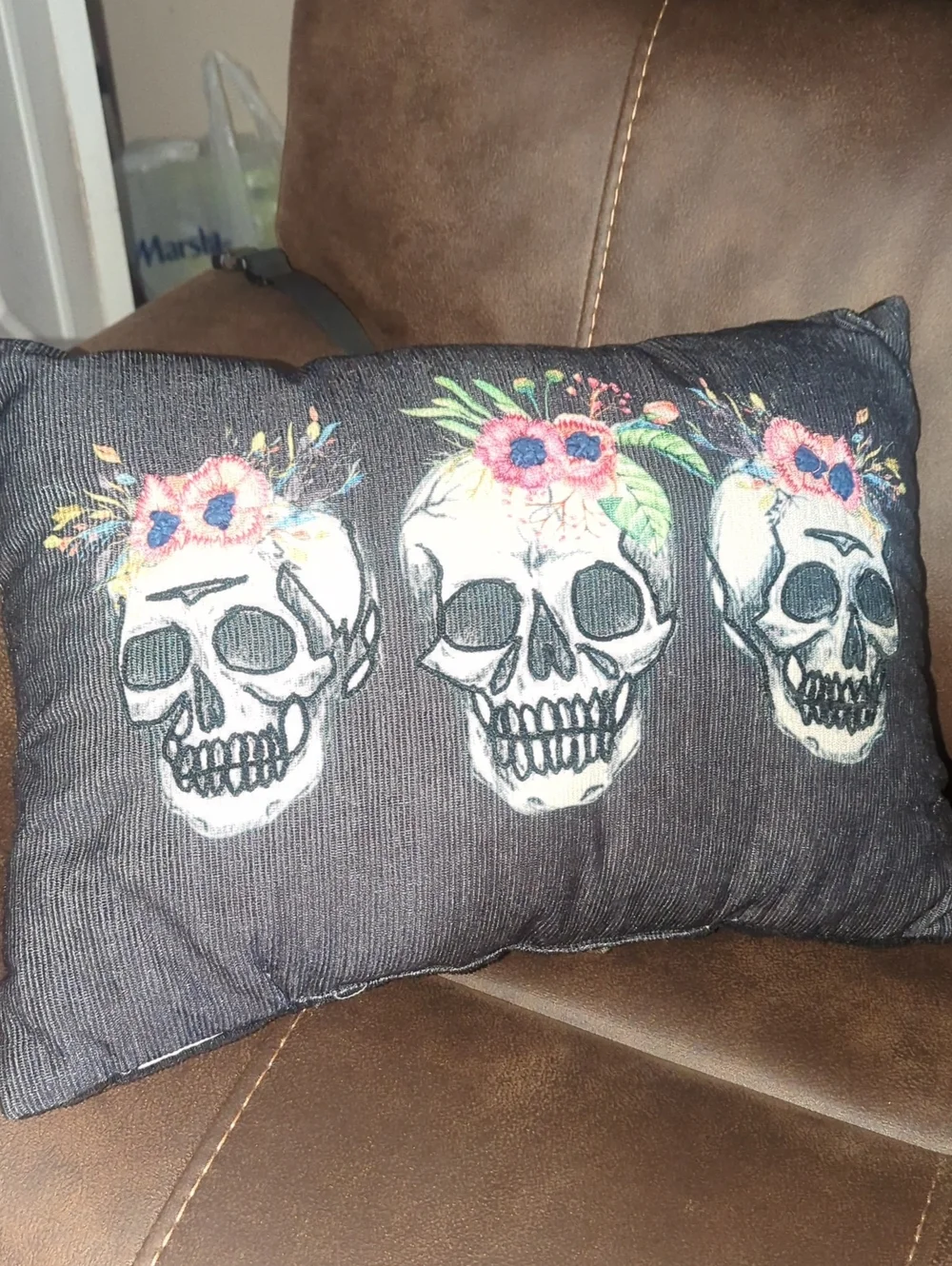 Decorative Skull Throw Pillow